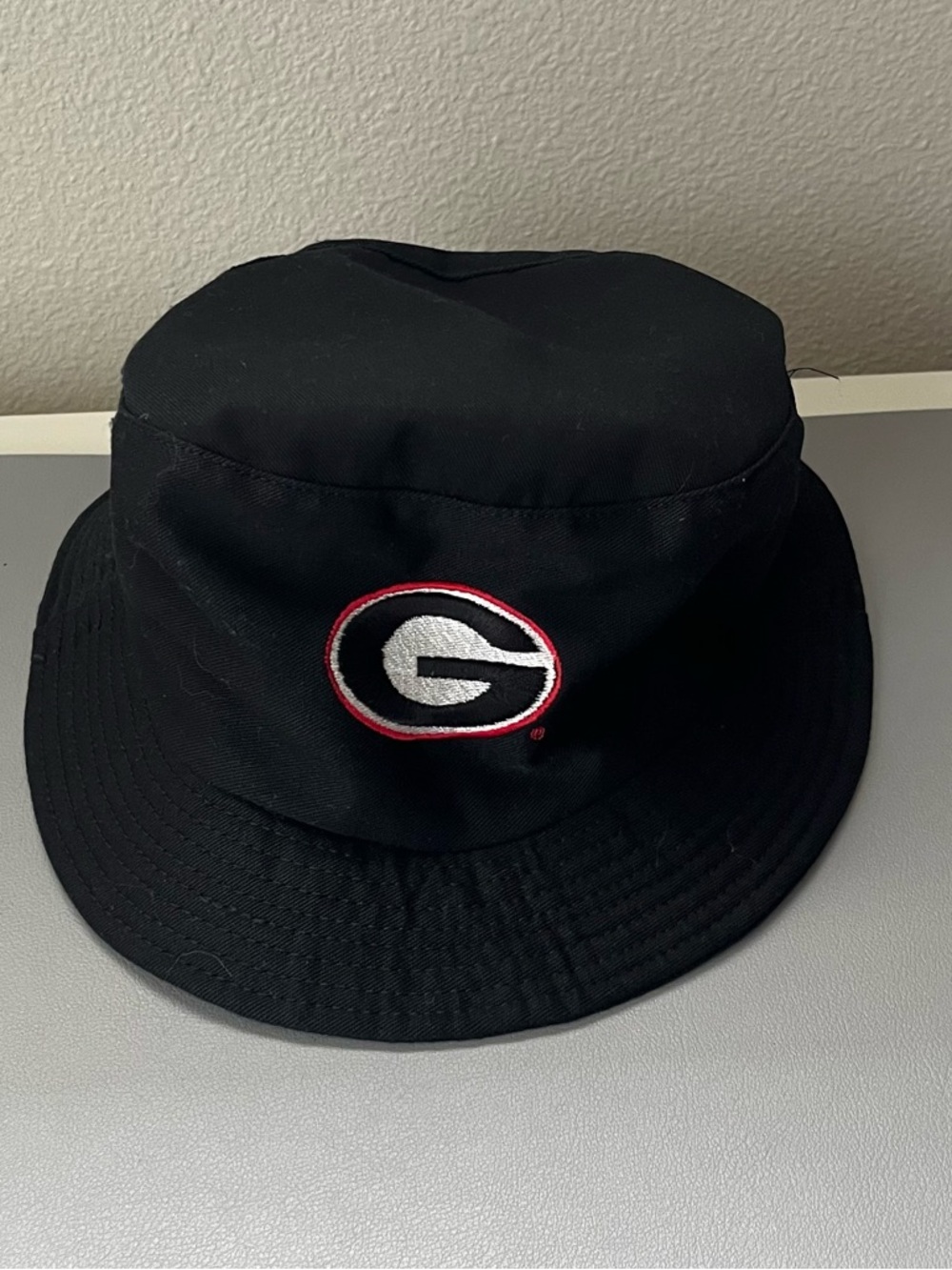 Black Bucket Hat with Red & White 'G' Logo